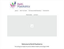 Tablet Screenshot of perthpaediatrics.com.au